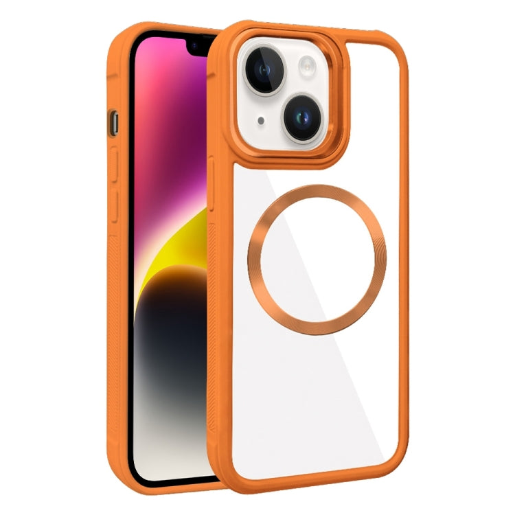 Plated CD Texture MagSafe Acrylic Hybrid TPU Phone Case, For iPhone 14 Plus, For iPhone 14, For iPhone 14 Pro, For iPhone 14 Pro Max