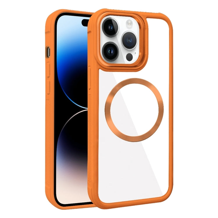 Plated CD Texture MagSafe Acrylic Hybrid TPU Phone Case, For iPhone 14 Plus, For iPhone 14, For iPhone 14 Pro, For iPhone 14 Pro Max