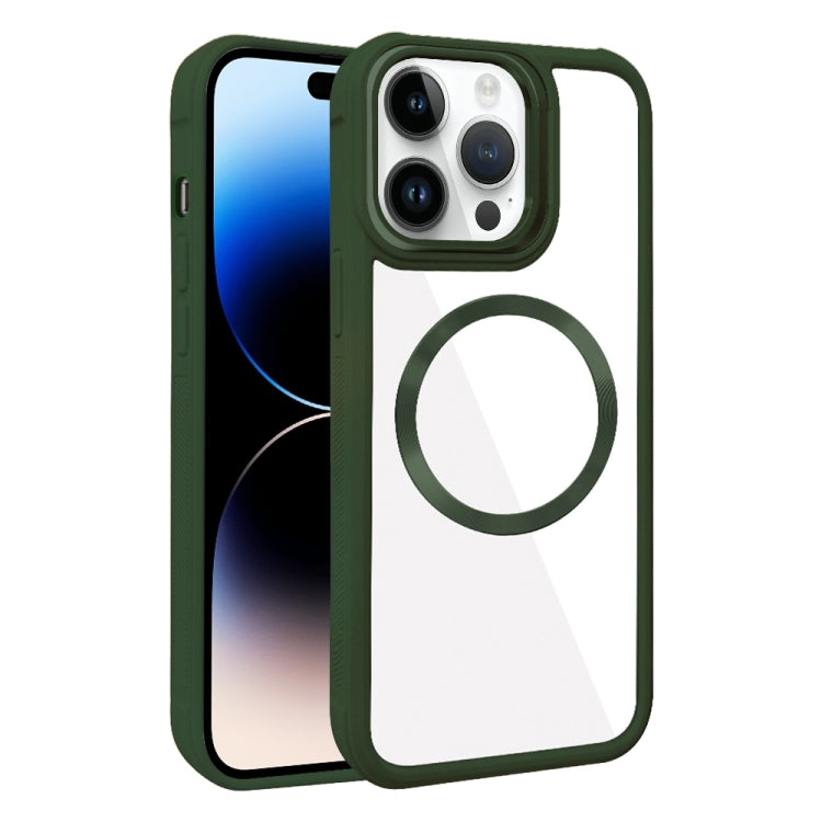 Plated CD Texture MagSafe Acrylic Hybrid TPU Phone Case, For iPhone 14 Plus, For iPhone 14, For iPhone 14 Pro, For iPhone 14 Pro Max