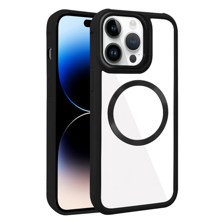 Plated CD Texture MagSafe Acrylic Hybrid TPU Phone Case, For iPhone 14 Plus, For iPhone 14, For iPhone 14 Pro, For iPhone 14 Pro Max