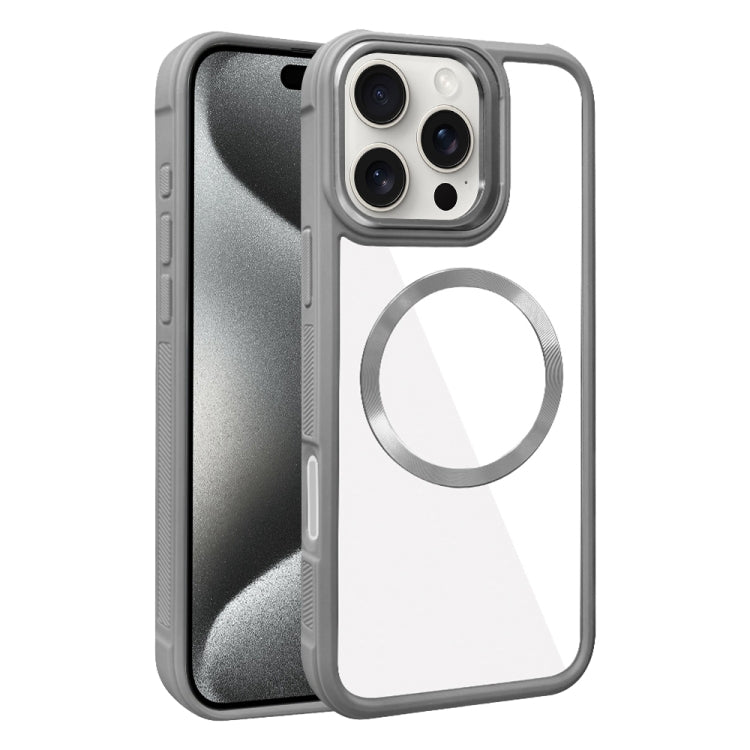 Plated CD Texture MagSafe Acrylic Hybrid TPU Phone Case, For iPhone 15 Pro Max, For iPhone 15 Pro, For iPhone 15 Plus, For iPhone 15