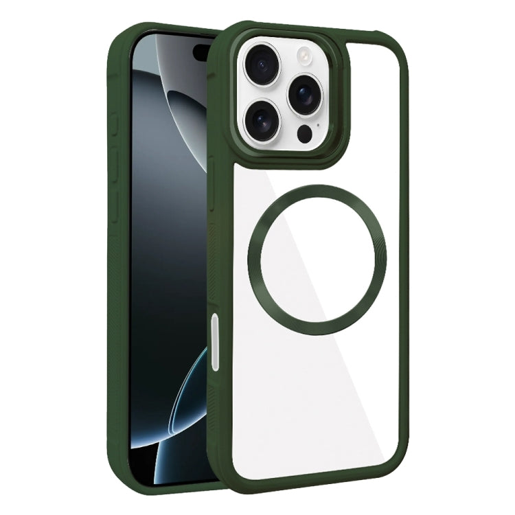 Plated CD Texture MagSafe Acrylic Hybrid TPU Phone Case, For iPhone 16 Pro Max, For iPhone 16 Pro, For iPhone 16 Plus, For iPhone 16