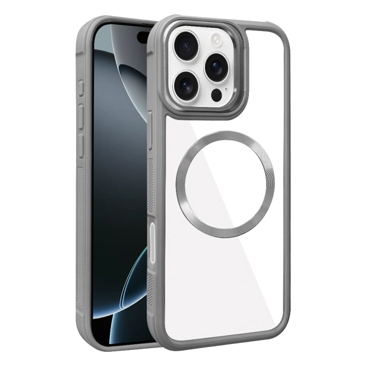 Plated CD Texture MagSafe Acrylic Hybrid TPU Phone Case, For iPhone 16 Pro Max, For iPhone 16 Pro, For iPhone 16 Plus, For iPhone 16