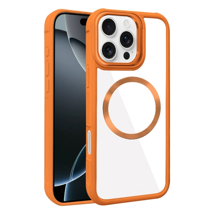 Plated CD Texture MagSafe Acrylic Hybrid TPU Phone Case, For iPhone 16 Pro Max, For iPhone 16 Pro, For iPhone 16 Plus, For iPhone 16
