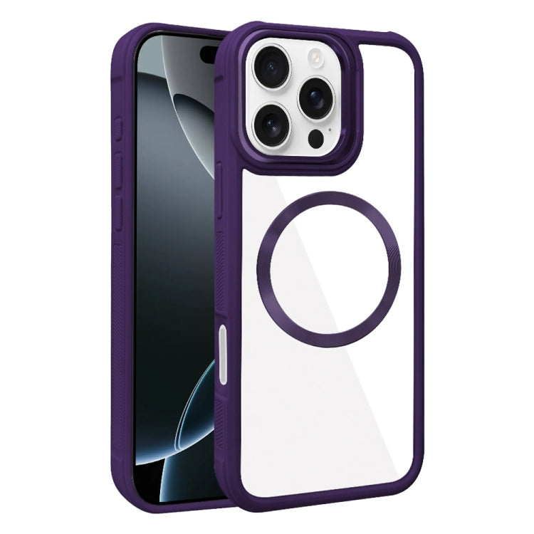 Plated CD Texture MagSafe Acrylic Hybrid TPU Phone Case, For iPhone 16 Pro Max, For iPhone 16 Pro, For iPhone 16 Plus, For iPhone 16