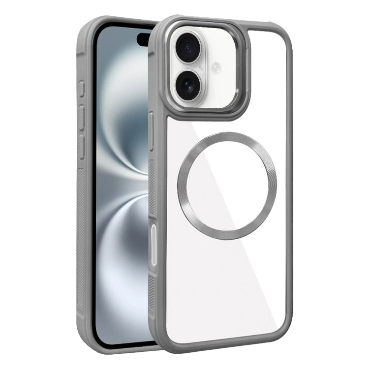 Plated CD Texture MagSafe Acrylic Hybrid TPU Phone Case, For iPhone 16 Pro Max, For iPhone 16 Pro, For iPhone 16 Plus, For iPhone 16