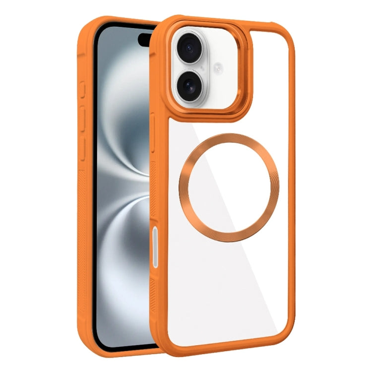 Plated CD Texture MagSafe Acrylic Hybrid TPU Phone Case, For iPhone 16 Pro Max, For iPhone 16 Pro, For iPhone 16 Plus, For iPhone 16