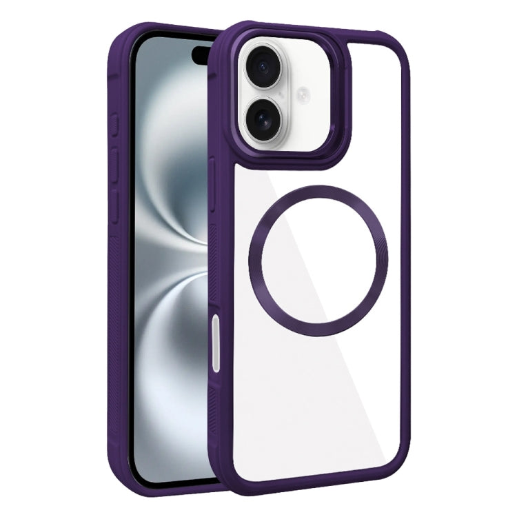 Plated CD Texture MagSafe Acrylic Hybrid TPU Phone Case, For iPhone 16 Pro Max, For iPhone 16 Pro, For iPhone 16 Plus, For iPhone 16
