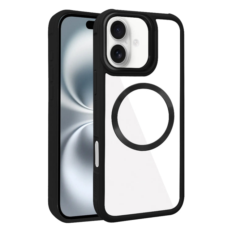 Plated CD Texture MagSafe Acrylic Hybrid TPU Phone Case, For iPhone 16 Pro Max, For iPhone 16 Pro, For iPhone 16 Plus, For iPhone 16