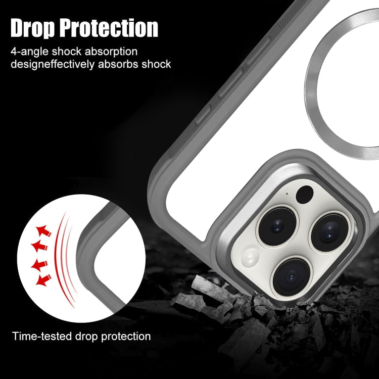 Plated CD Texture MagSafe Acrylic Hybrid TPU Phone Case, For iPhone 15 Pro Max, For iPhone 15 Pro, For iPhone 15 Plus, For iPhone 15