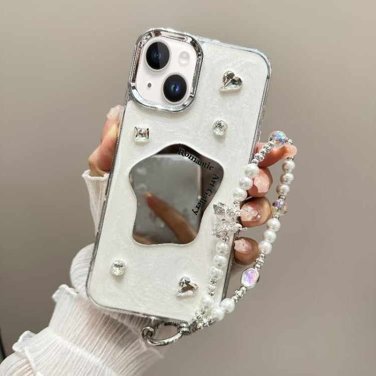 Cream Mirror Bracelet Chain TPU Phone Case, For iPhone 13 Pro Max, For iPhone 13 Pro, For iPhone 13, For iPhone 12, For iPhone 12 Pro Max, For iPhone 12 Pro