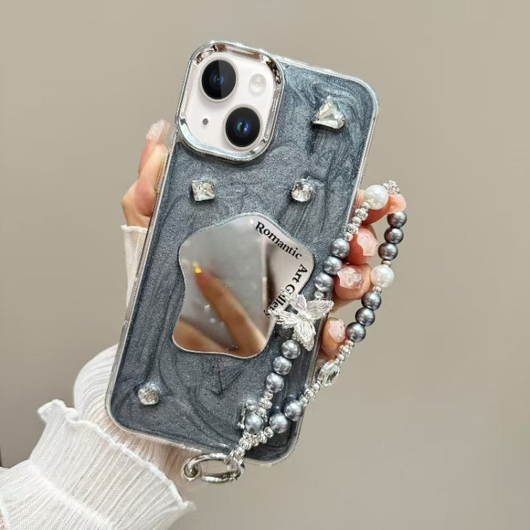 Cream Mirror Bracelet Chain TPU Phone Case, For iPhone 13 Pro Max, For iPhone 13 Pro, For iPhone 13, For iPhone 12, For iPhone 12 Pro Max, For iPhone 12 Pro