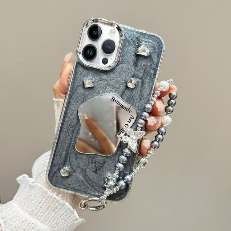 Cream Mirror Bracelet Chain TPU Phone Case, For iPhone 13 Pro Max, For iPhone 13 Pro, For iPhone 13, For iPhone 12, For iPhone 12 Pro Max, For iPhone 12 Pro