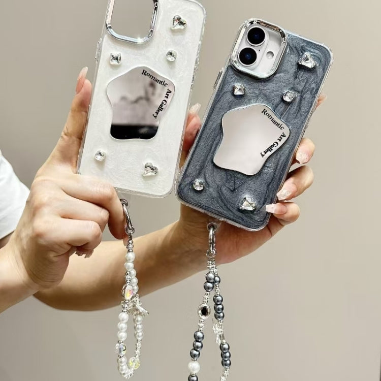 Cream Mirror Bracelet Chain TPU Phone Case, For iPhone 13 Pro Max, For iPhone 13 Pro, For iPhone 13, For iPhone 12, For iPhone 12 Pro Max, For iPhone 12 Pro