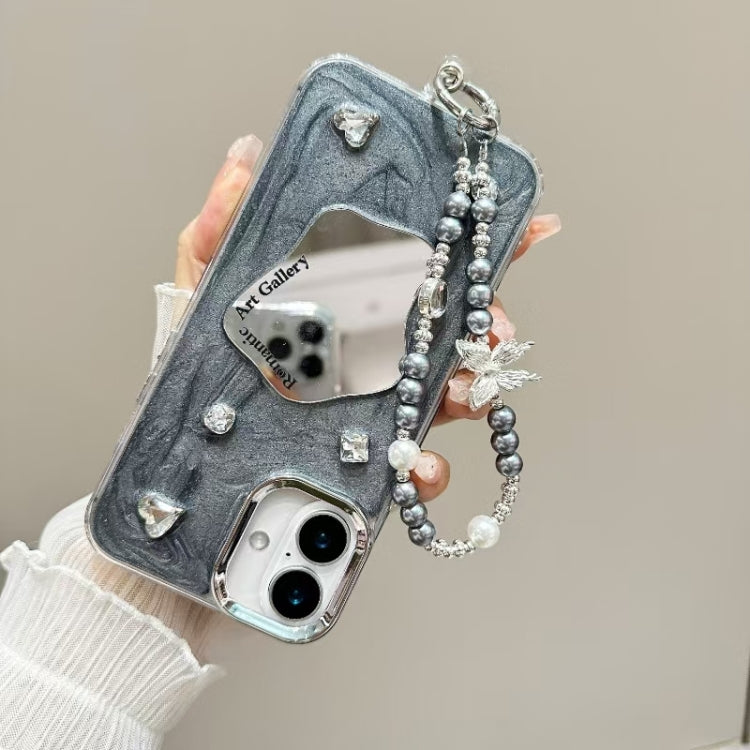 Cream Mirror Bracelet Chain TPU Phone Case, For iPhone 13 Pro Max, For iPhone 13 Pro, For iPhone 13, For iPhone 12, For iPhone 12 Pro Max, For iPhone 12 Pro