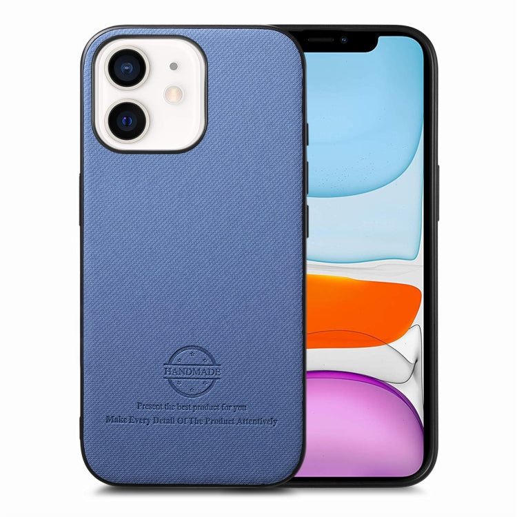 Twill Fabric Leather Skin Back Phone Case