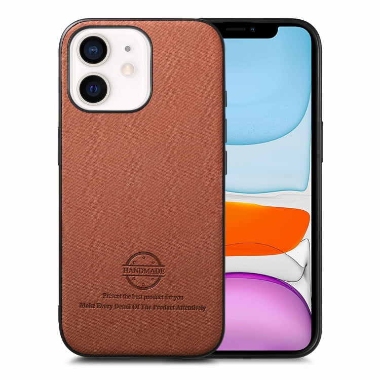 Twill Fabric Leather Skin Back Phone Case