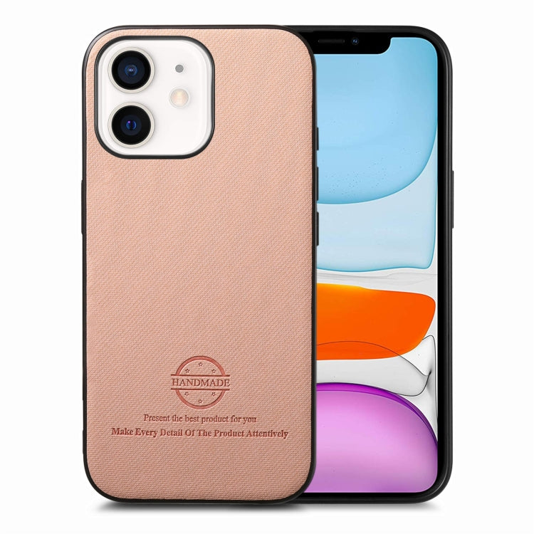 Twill Fabric Leather Skin Back Phone Case
