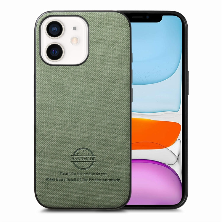 Twill Fabric Leather Skin Back Phone Case
