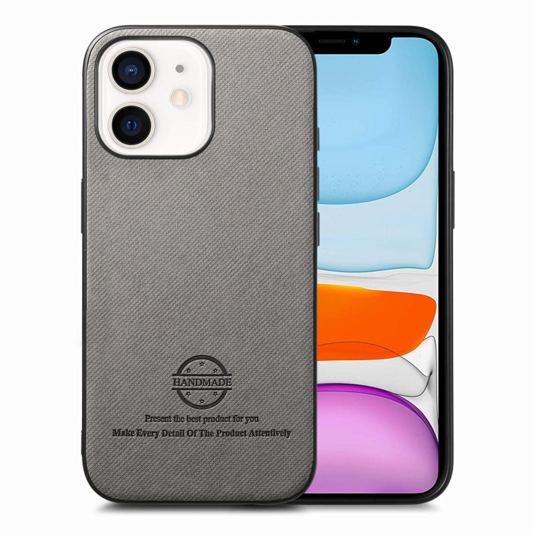 Twill Fabric Leather Skin Back Phone Case