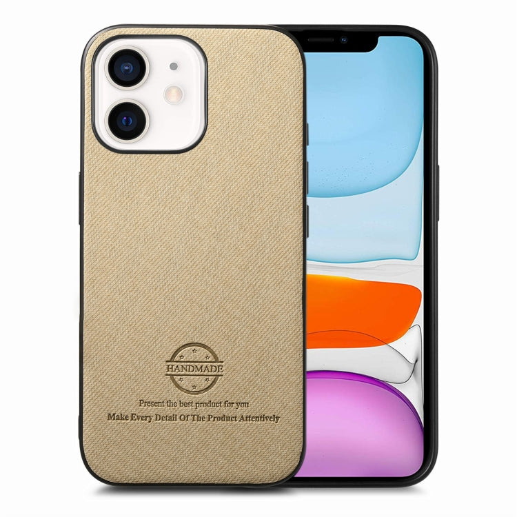 Twill Fabric Leather Skin Back Phone Case