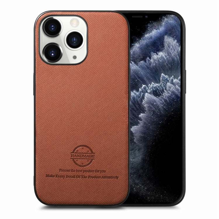 Twill Fabric Leather Skin Back Phone Case