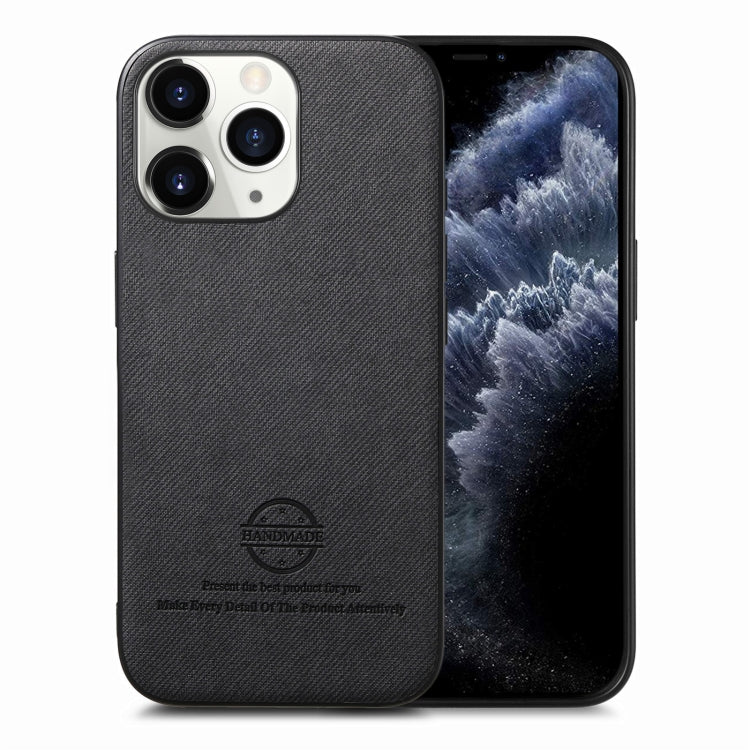 Twill Fabric Leather Skin Back Phone Case