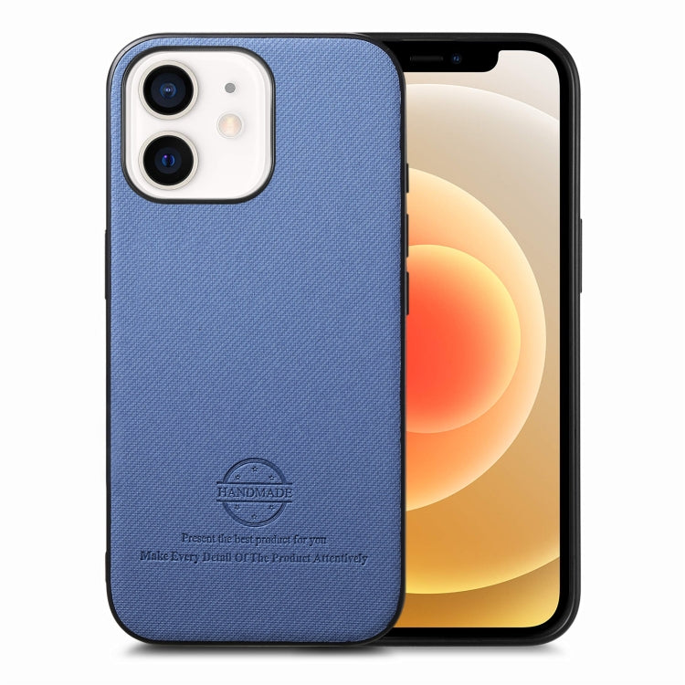 Twill Fabric Leather Skin Back Phone Case