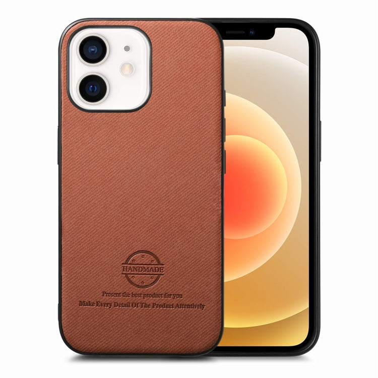 Twill Fabric Leather Skin Back Phone Case