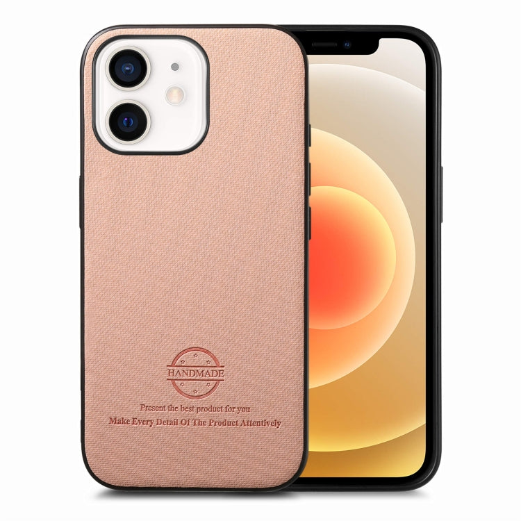 Twill Fabric Leather Skin Back Phone Case