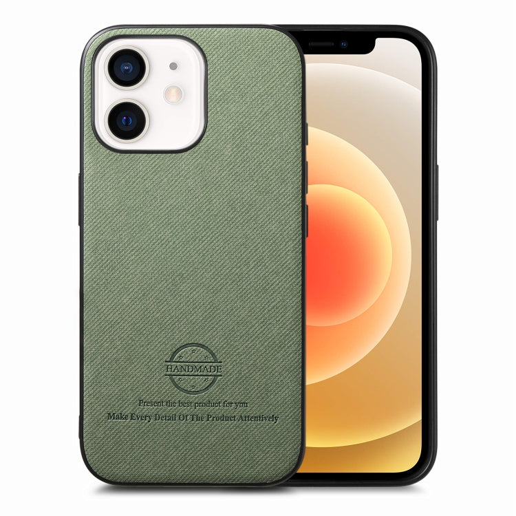 Twill Fabric Leather Skin Back Phone Case