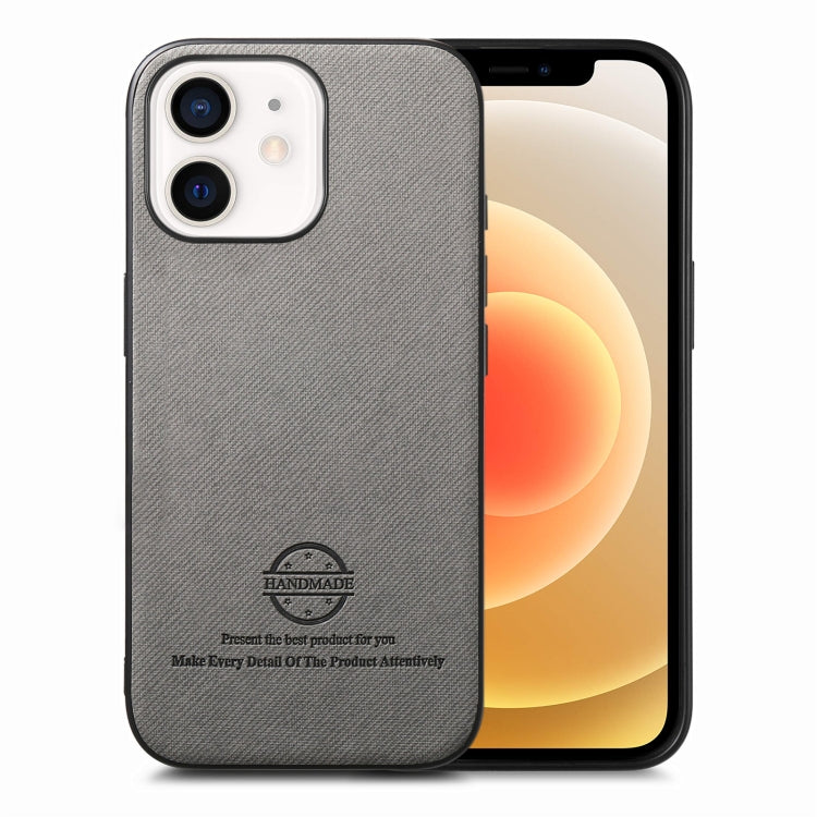 Twill Fabric Leather Skin Back Phone Case