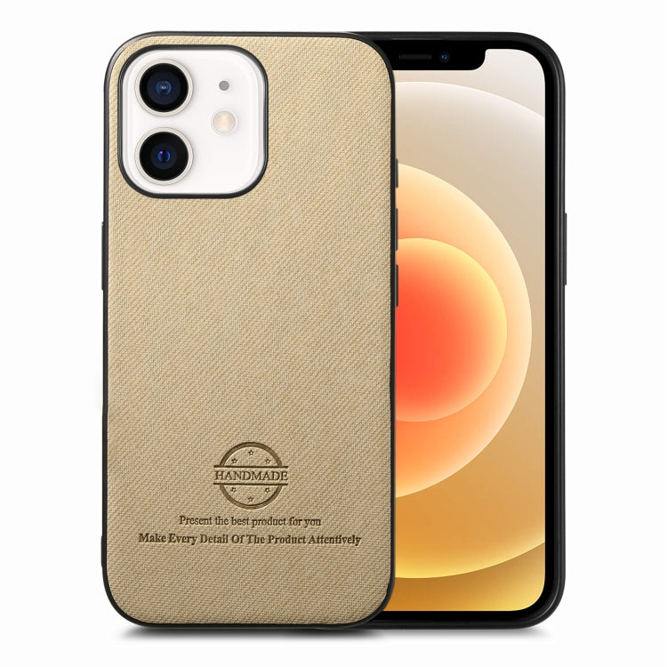 Twill Fabric Leather Skin Back Phone Case