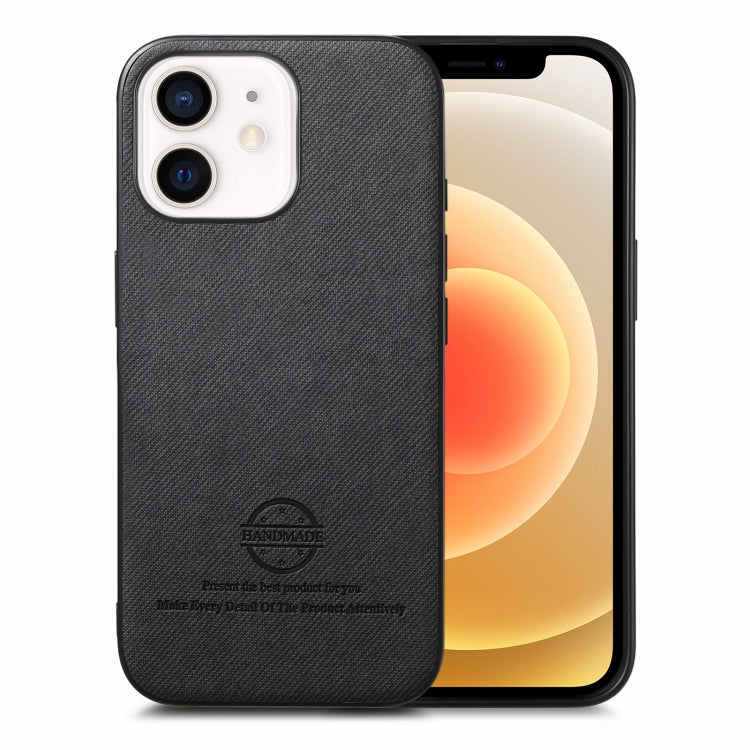 Twill Fabric Leather Skin Back Phone Case
