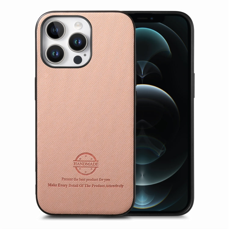 Twill Fabric Leather Skin Back Phone Case