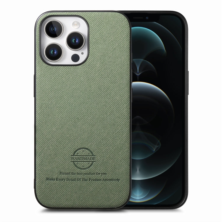 Twill Fabric Leather Skin Back Phone Case