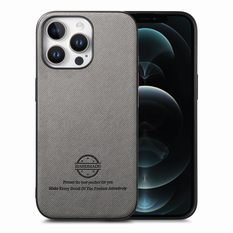 Twill Fabric Leather Skin Back Phone Case