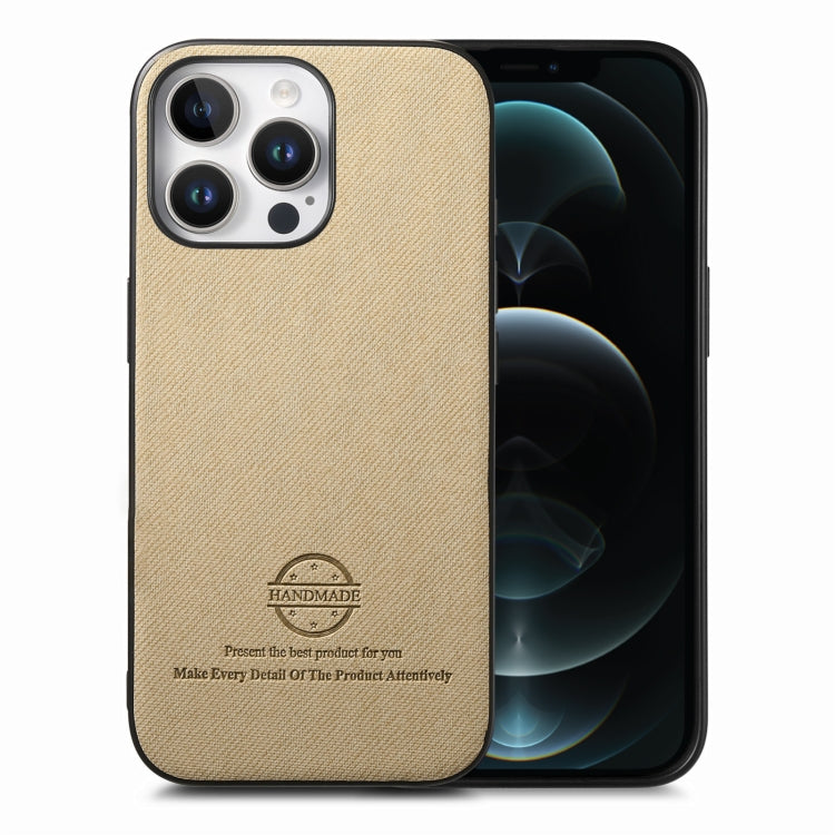Twill Fabric Leather Skin Back Phone Case