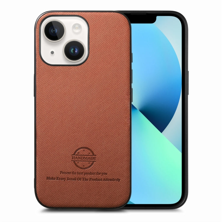 Twill Fabric Leather Skin Back Phone Case