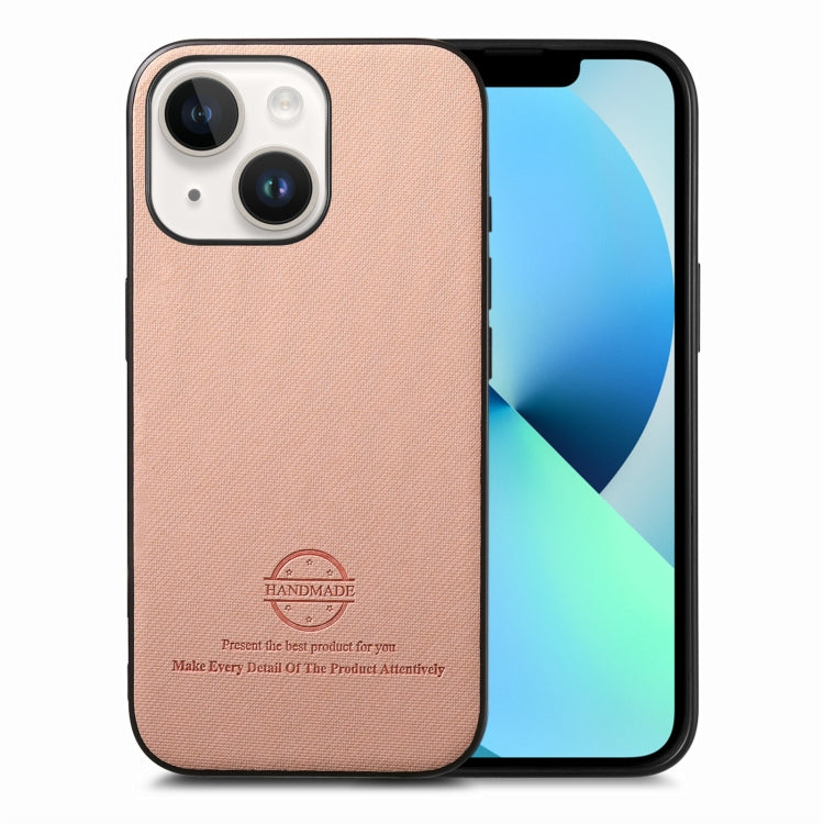 Twill Fabric Leather Skin Back Phone Case