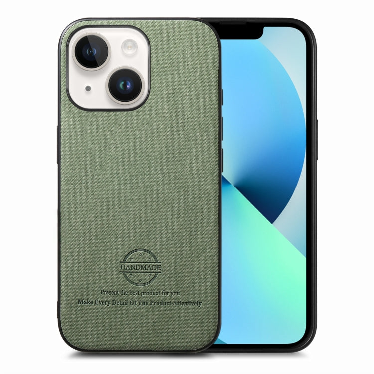 Twill Fabric Leather Skin Back Phone Case