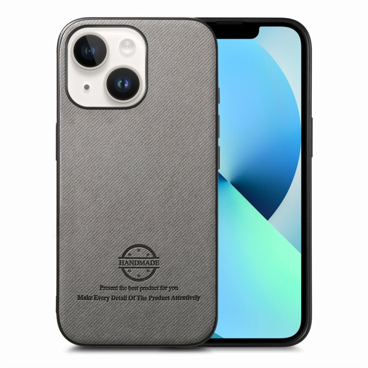 Twill Fabric Leather Skin Back Phone Case