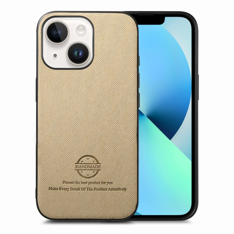 Twill Fabric Leather Skin Back Phone Case