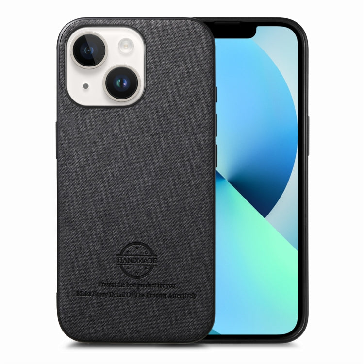 Twill Fabric Leather Skin Back Phone Case