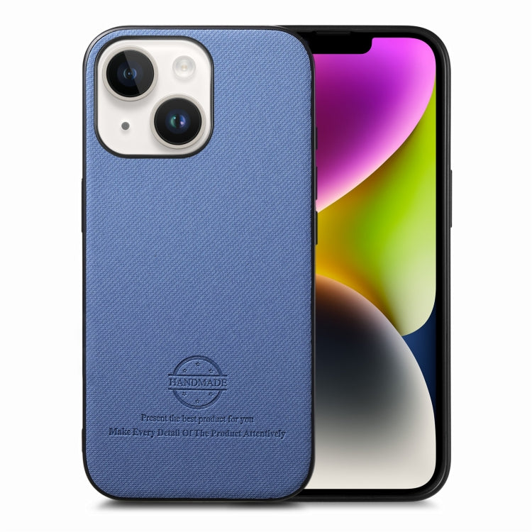 Twill Fabric Leather Skin Back Phone Case