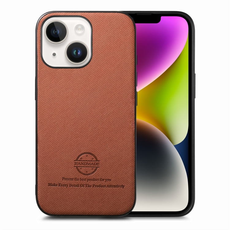 Twill Fabric Leather Skin Back Phone Case