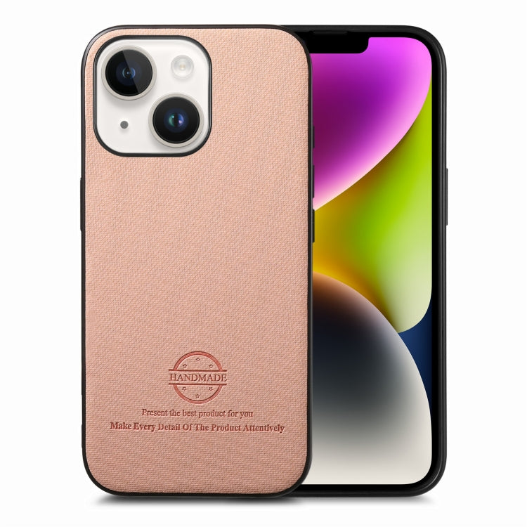 Twill Fabric Leather Skin Back Phone Case