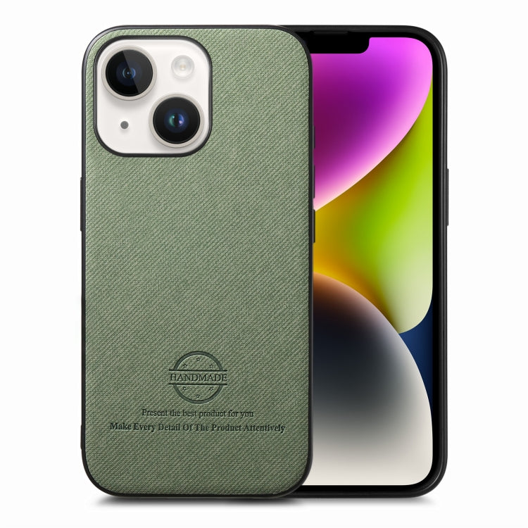 Twill Fabric Leather Skin Back Phone Case