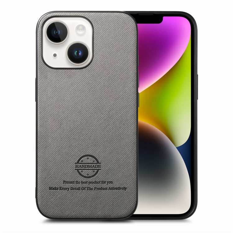 Twill Fabric Leather Skin Back Phone Case