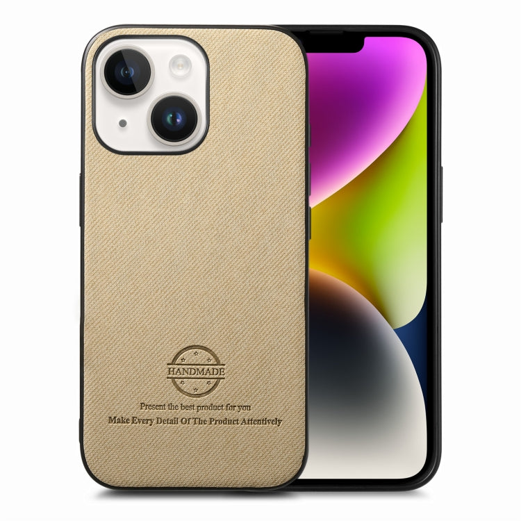 Twill Fabric Leather Skin Back Phone Case